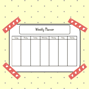 Weekly Planner template printable