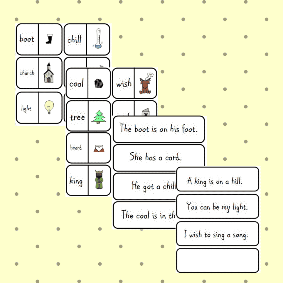 Phonics Phase 3 words and sentences