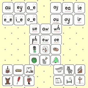 Phase 5 Christmas Words Graphemes Pictures Phonemes Phonics Flashcards