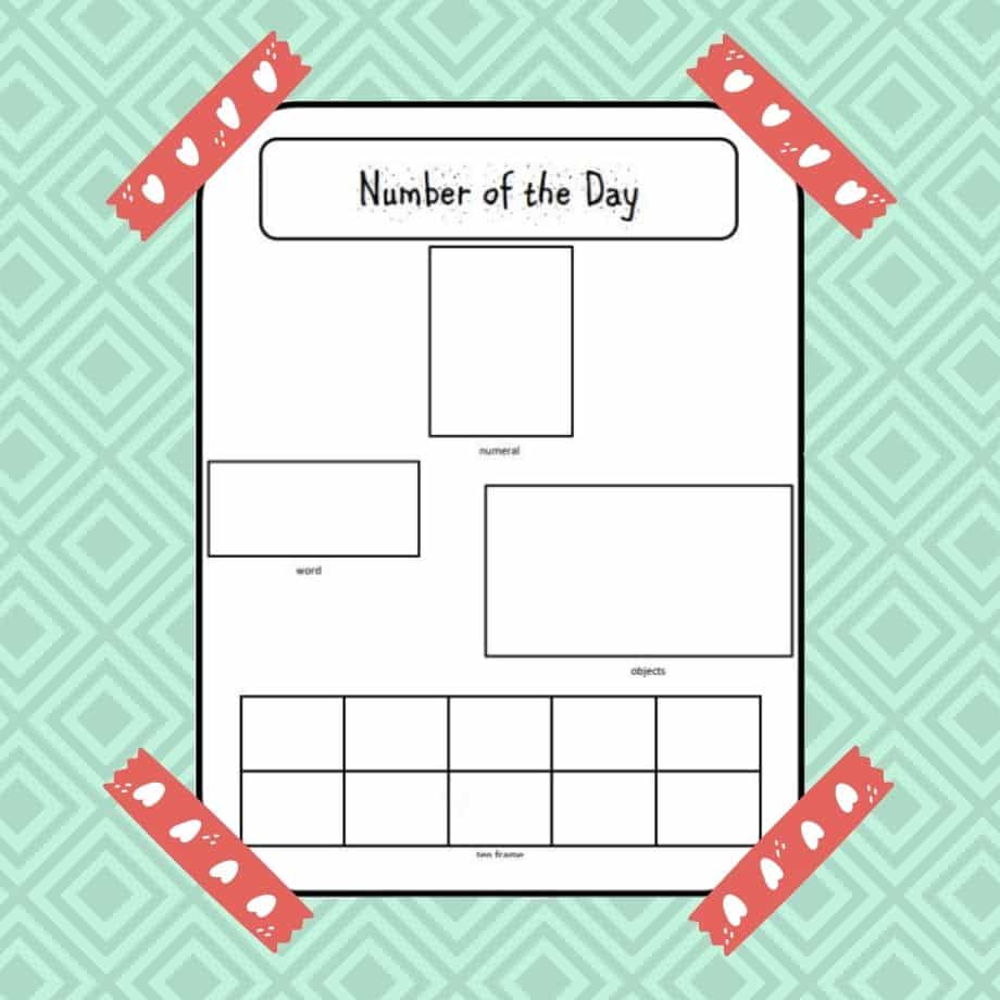Number of the Day printable