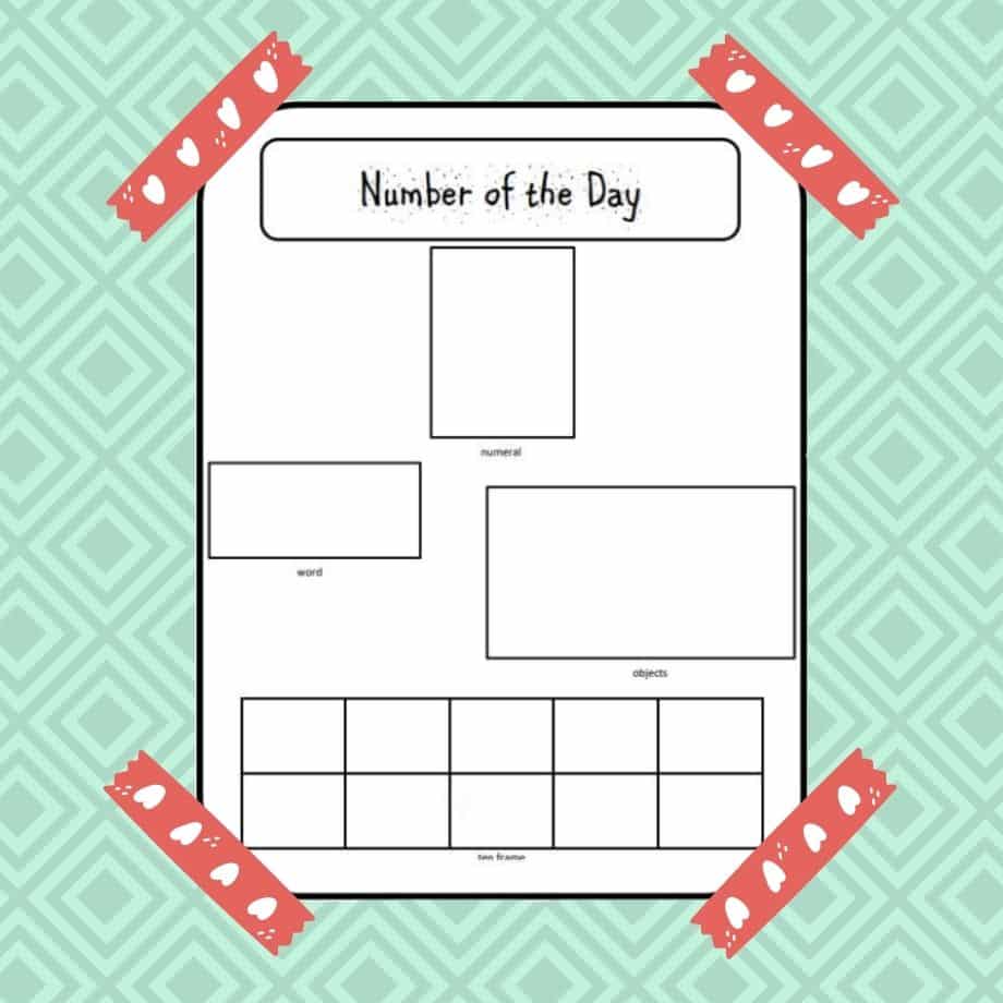 Number of the Day Template Petal Resources