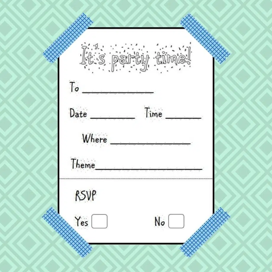 Create a party invite