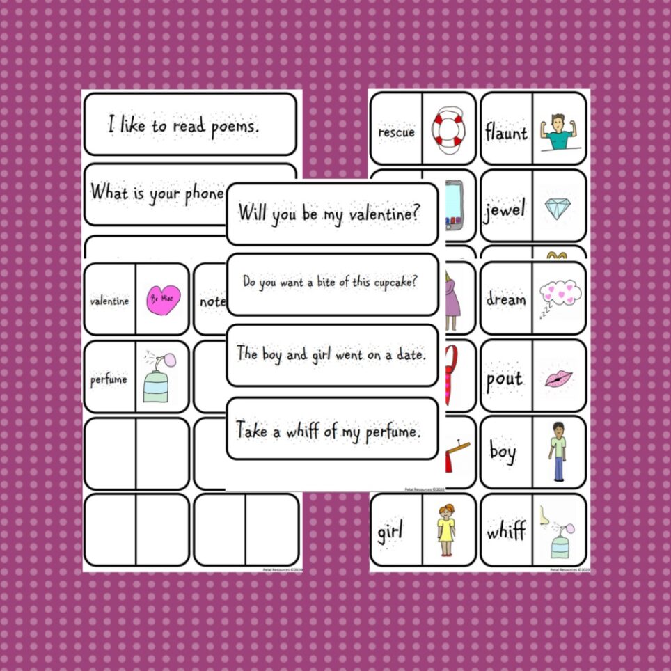 Phonics Valentine words