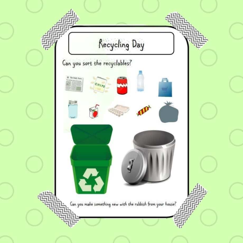 Free recycling printable