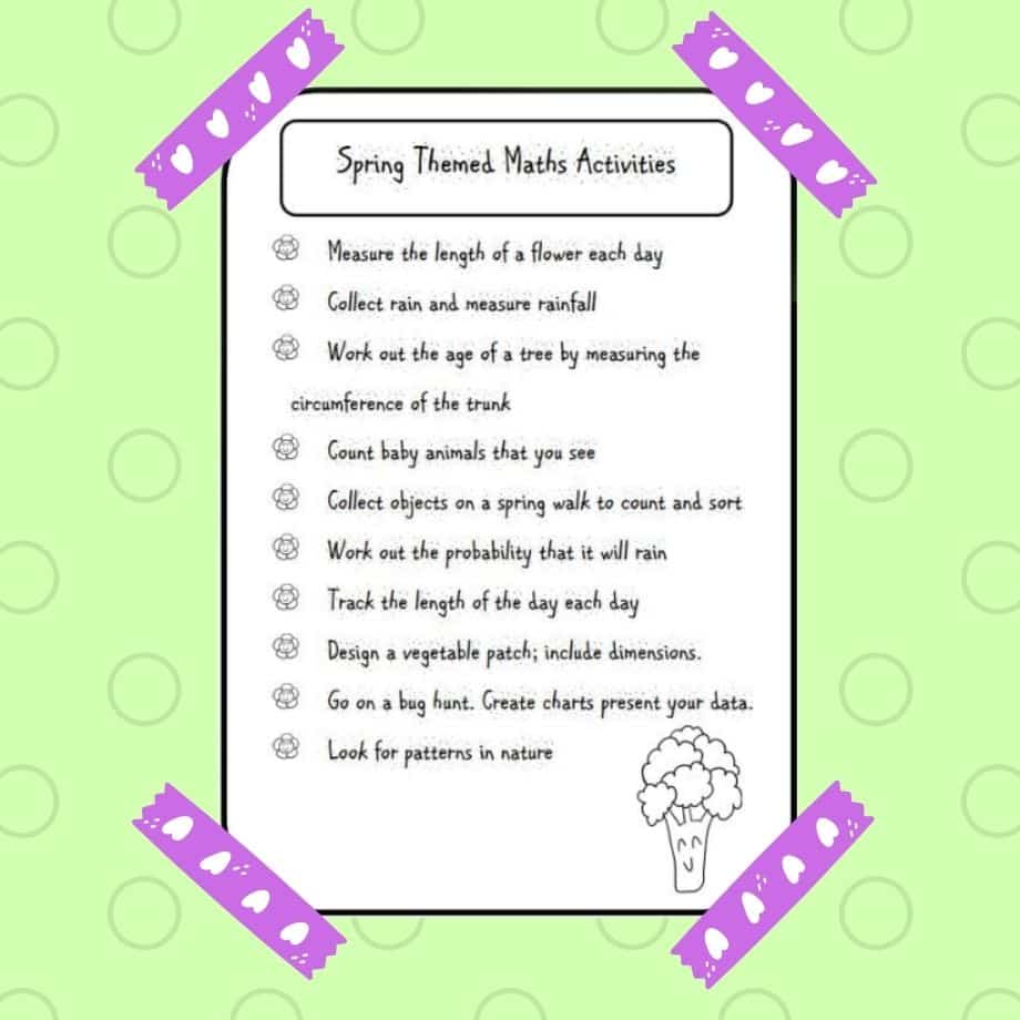 spring math March activities