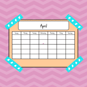 April Free Home Education Planning Calendar - Petal Resources