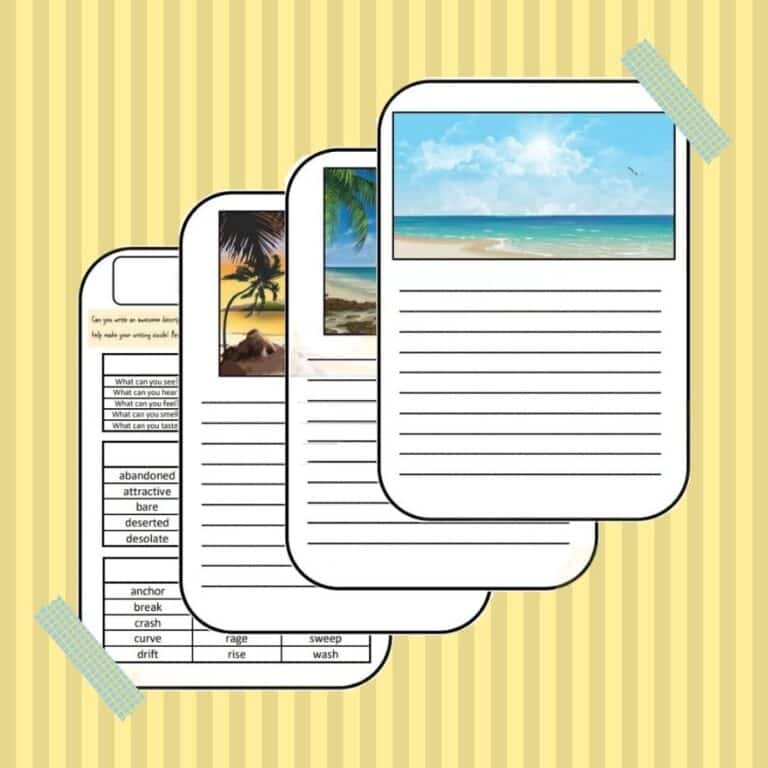 creative descriptive writing about the beach