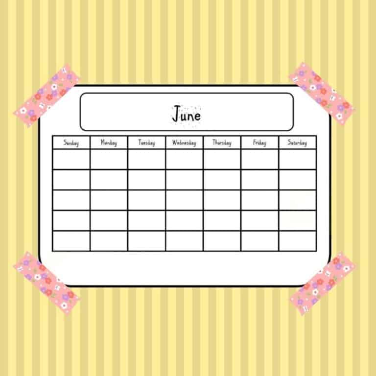 June Printer-Friendly Free Planner - Petal Resources