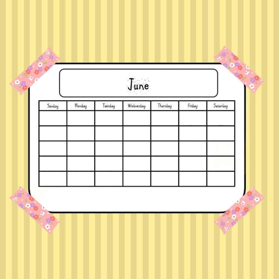 June Monthly Planner