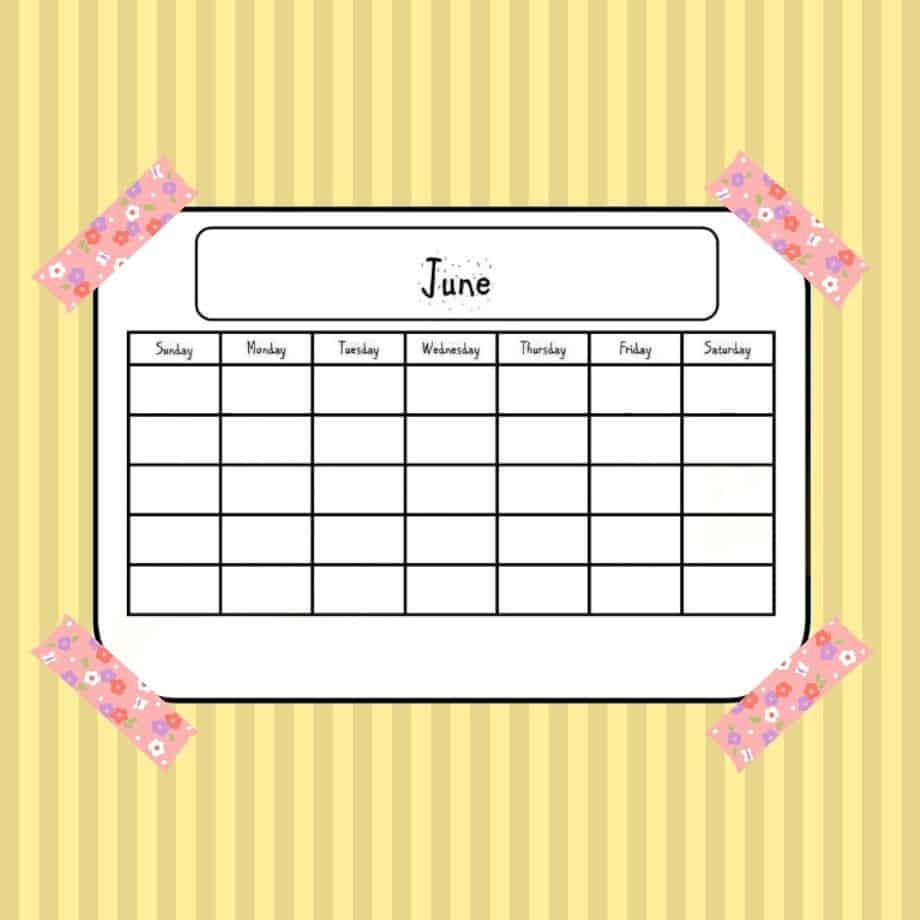 June Monthly Planner