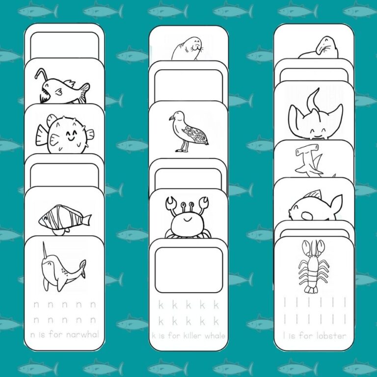 Under the Sea Phase 2 Free Letter Formation Sheet - Petal Resources