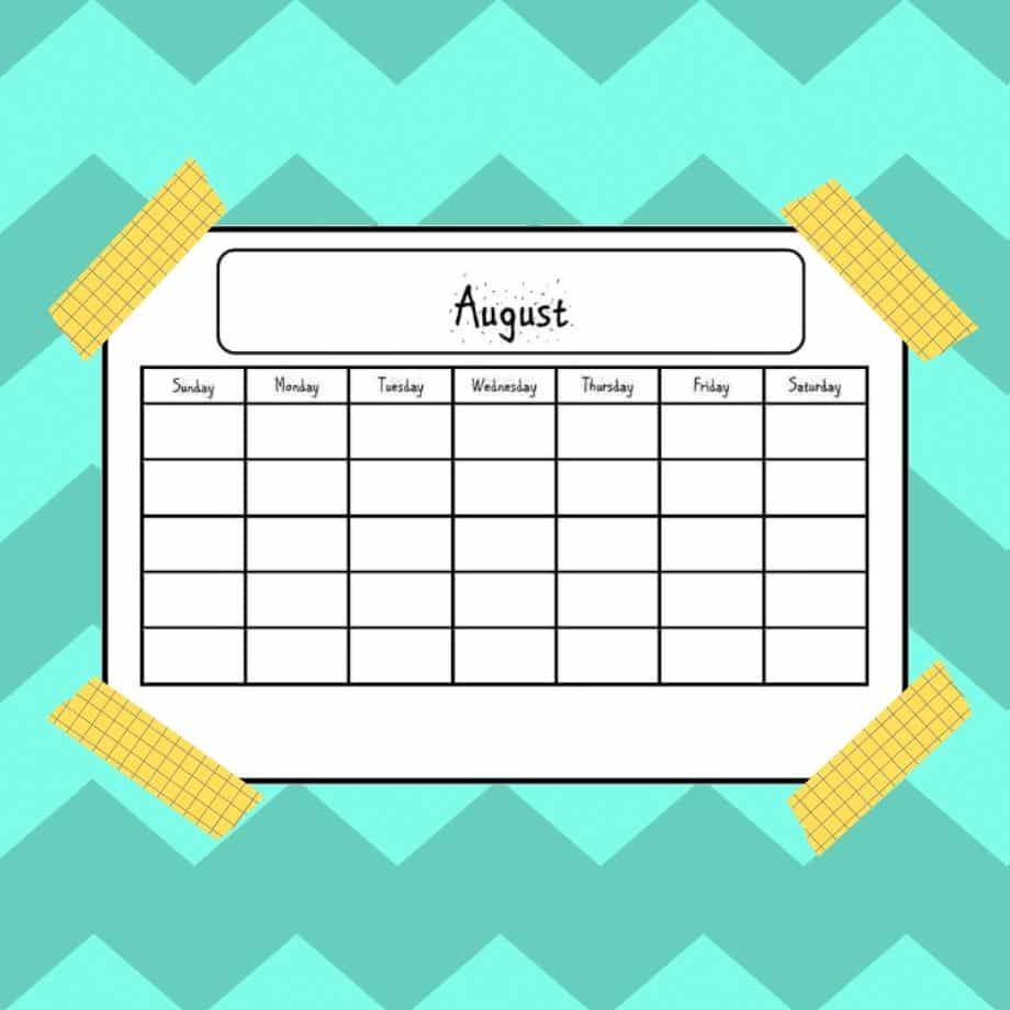 August 2021 Planner