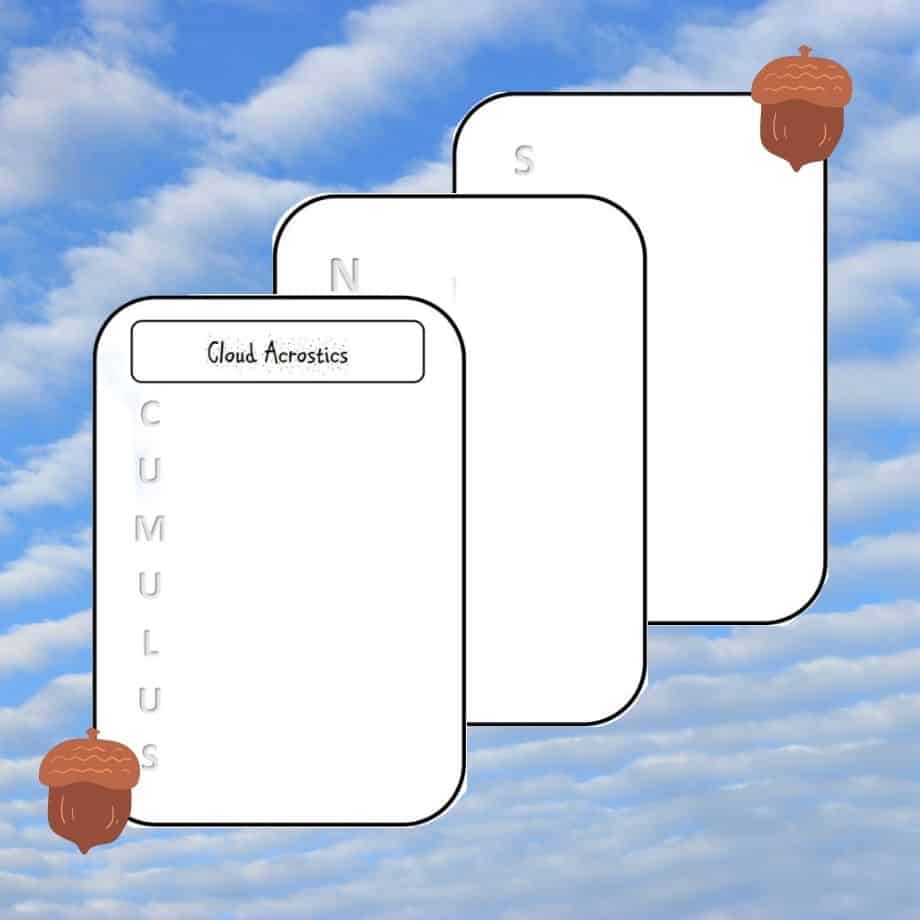 cloud acrostic poem