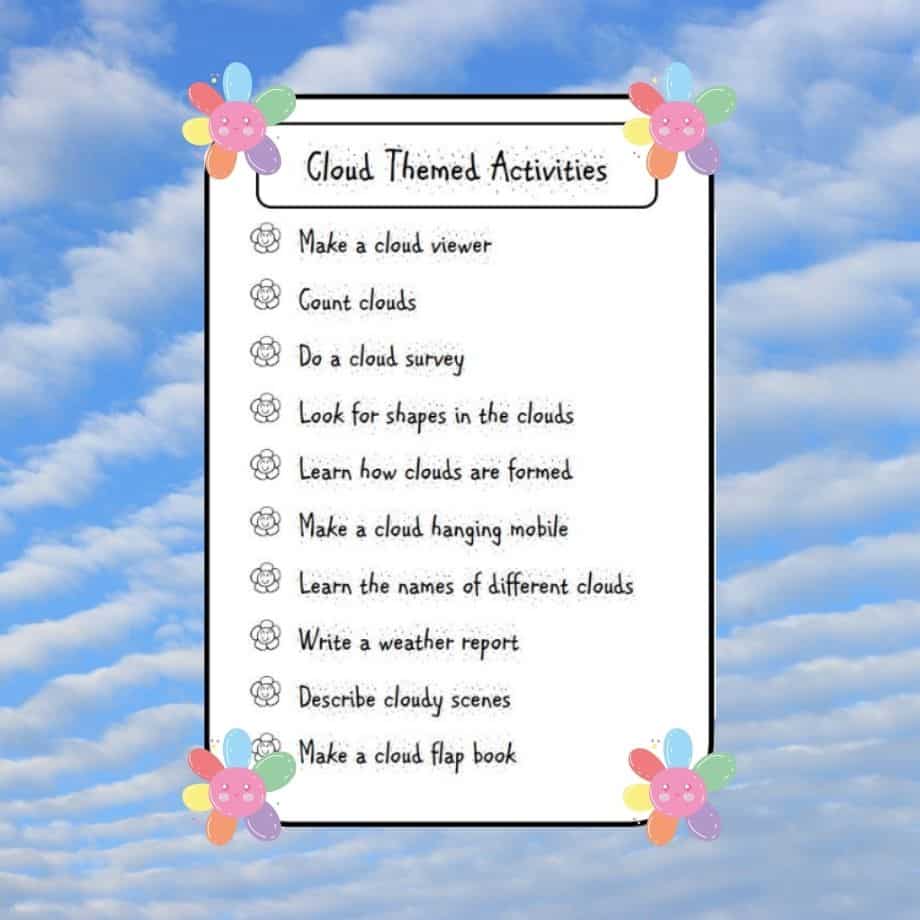 Cloud Themed Activities