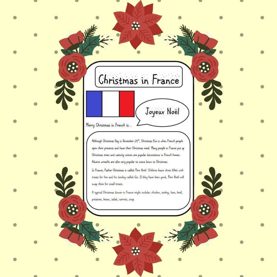 traditions for Christmas in France