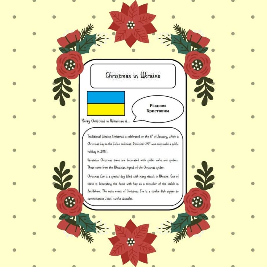 Traditions for Christmas in Ukraine