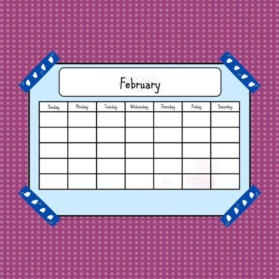 February Template Calendar