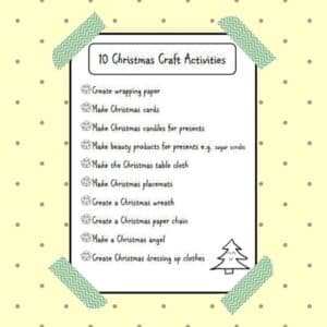 List 10 Christmas Craft Activities