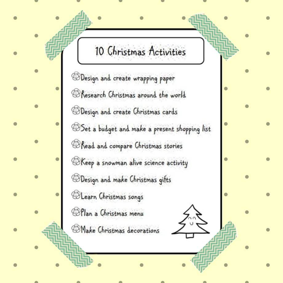 List 10 Christmas Activities