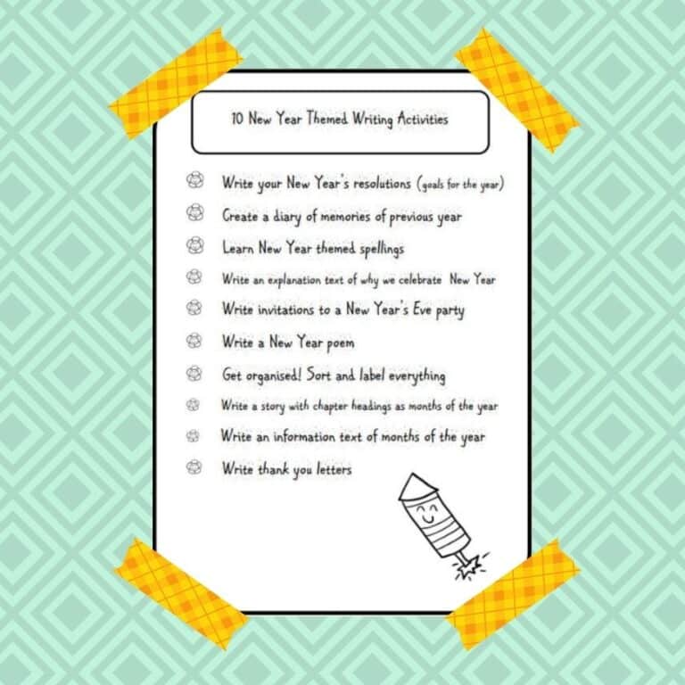 new year writing topics
