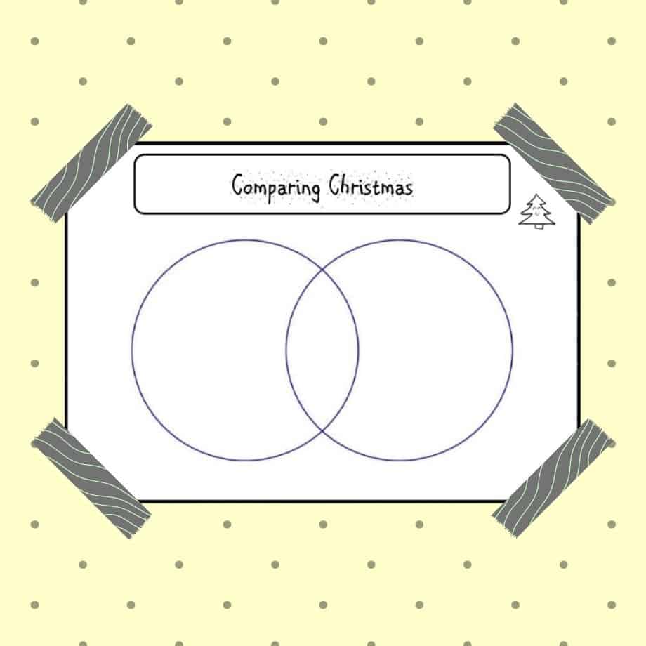 Comparing Christmas Venn Diagram 2 circles