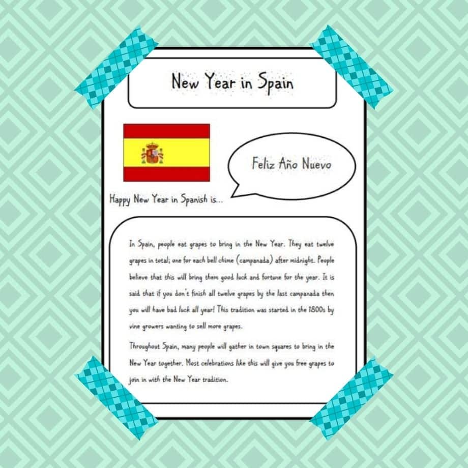 how to write new year's in spanish