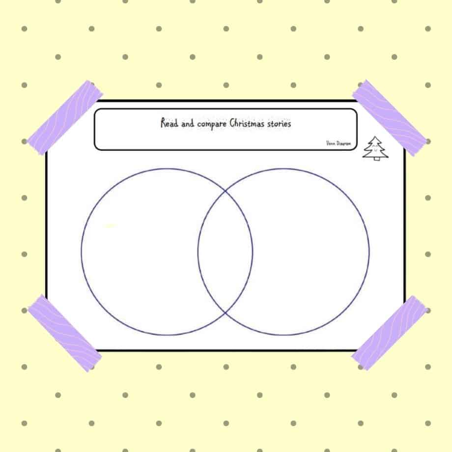 Read and Compare Christmas Stories Venn Diagram 2 circles